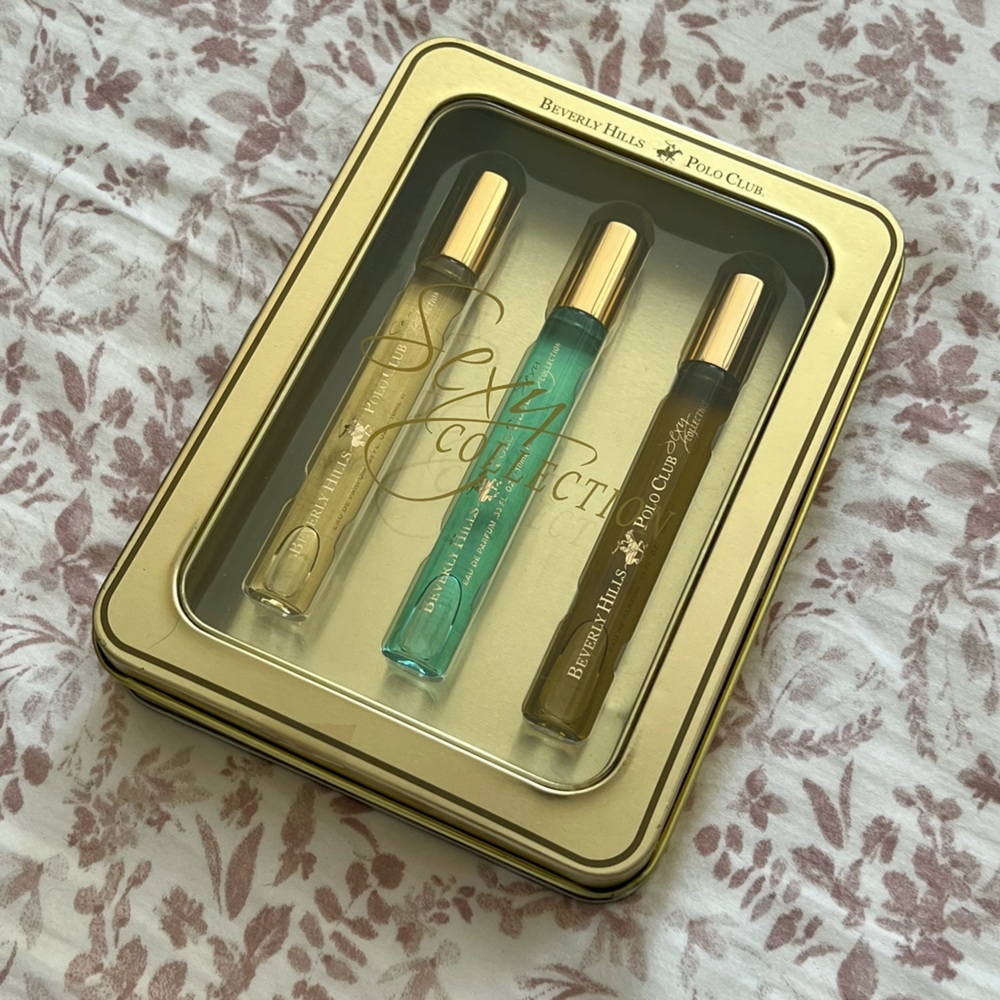 Beverly Hills Polo Club Gold Tin Fragrance Set Sexy Collection